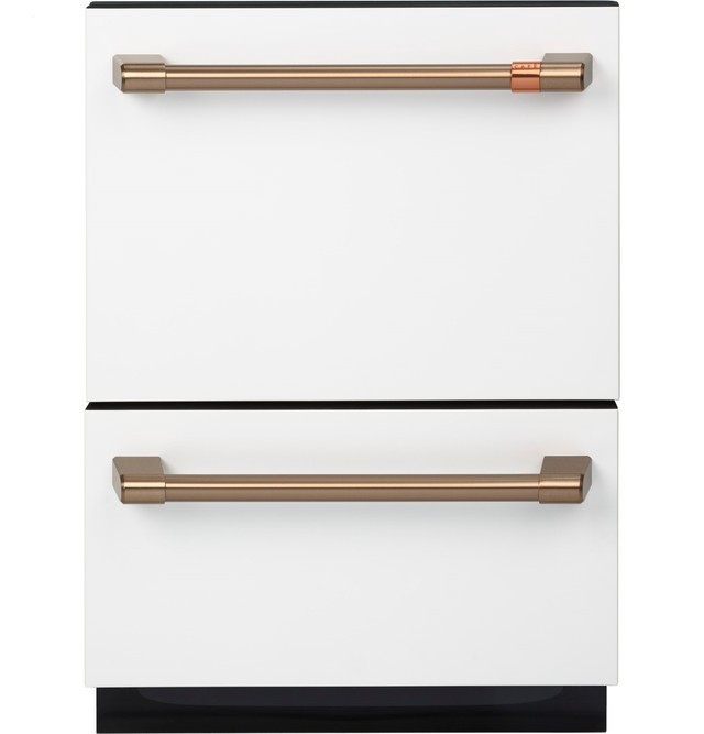 Cafe Matte White 4 Piece Kitchen with 36" Gas Range & Refrigerator
