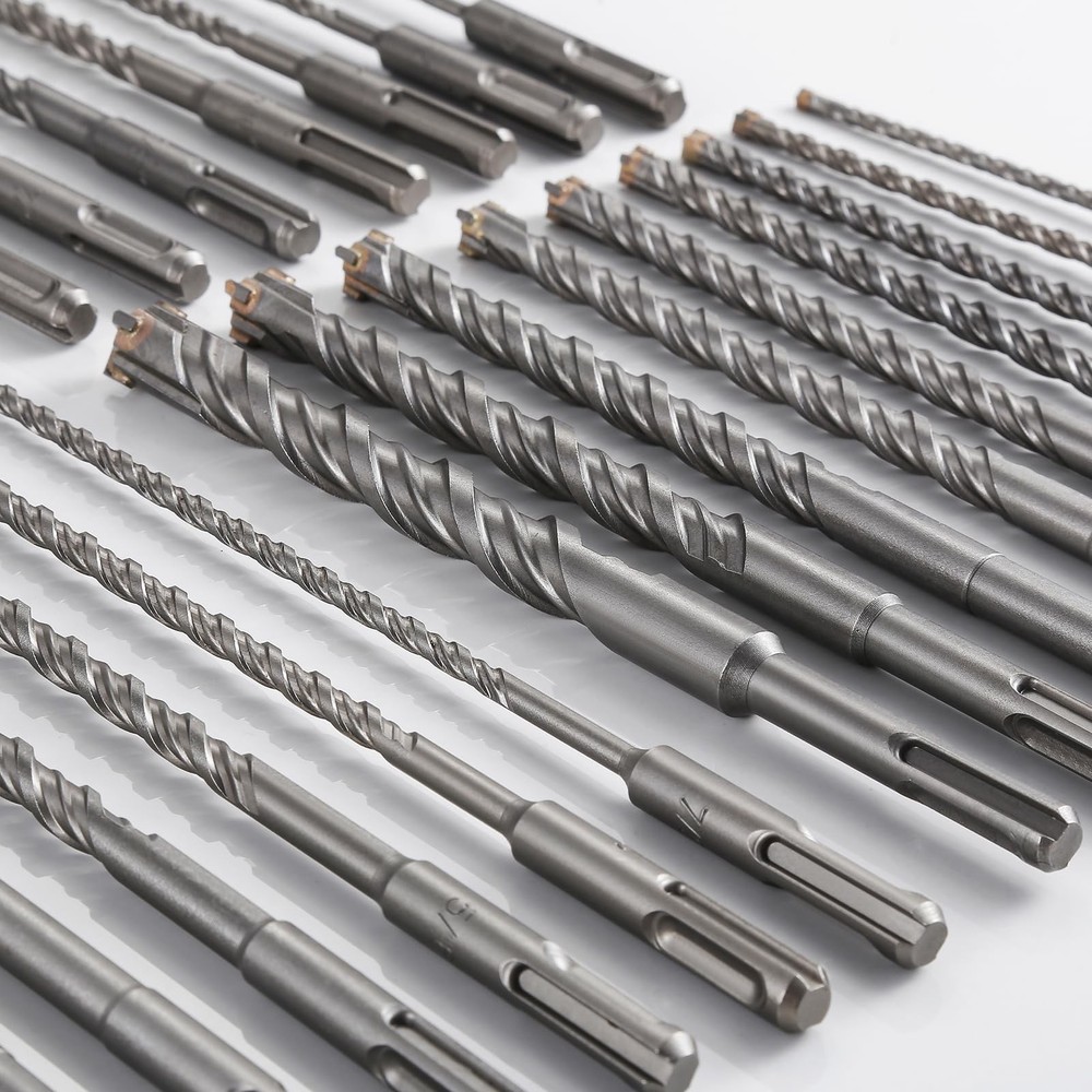 Wensilon 5PCS 5/16" Carbide Drill Bit Set 8" Cross Type Double Thread Bits