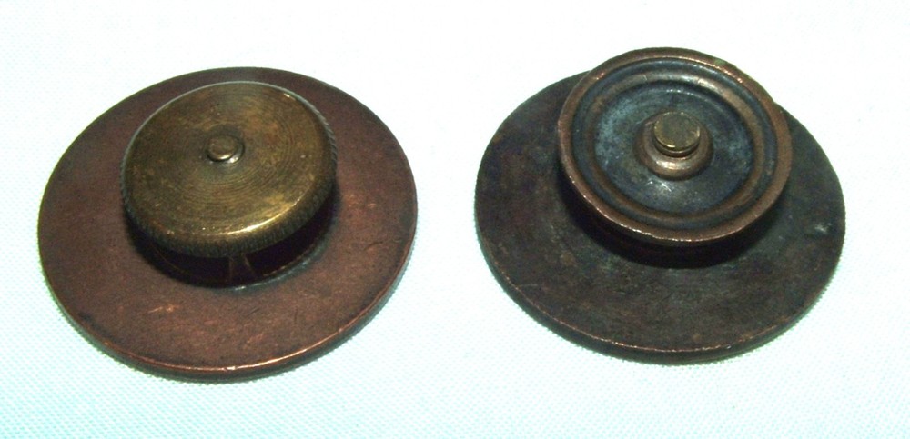 WWI EM Collar Disc Set, Artillery & USNA (Script w/Lg Letters)