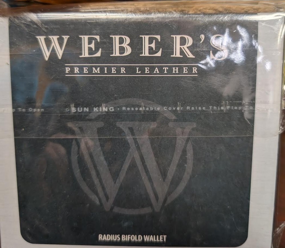 WEBER'S PREMIER LEATHER EMBOSSED BIFOLD WALLET