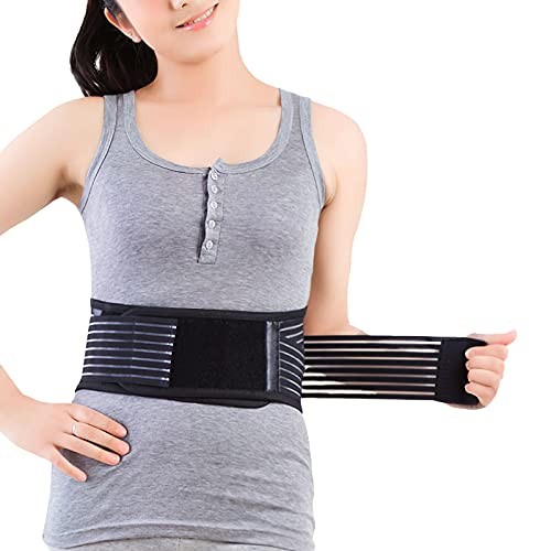 KkaFFe Back Support with Magnet, Tourmaline Magnetic Medium, Black