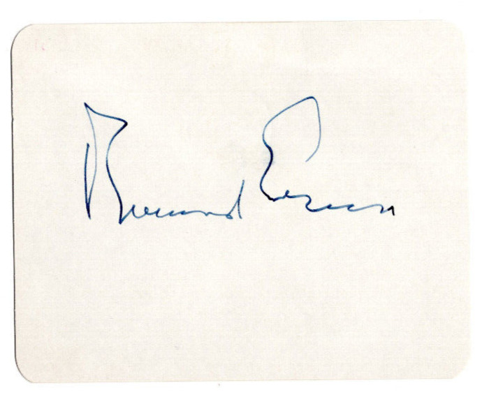 Bernard Grun Signed Card 1960 Autographed / Classical Composer