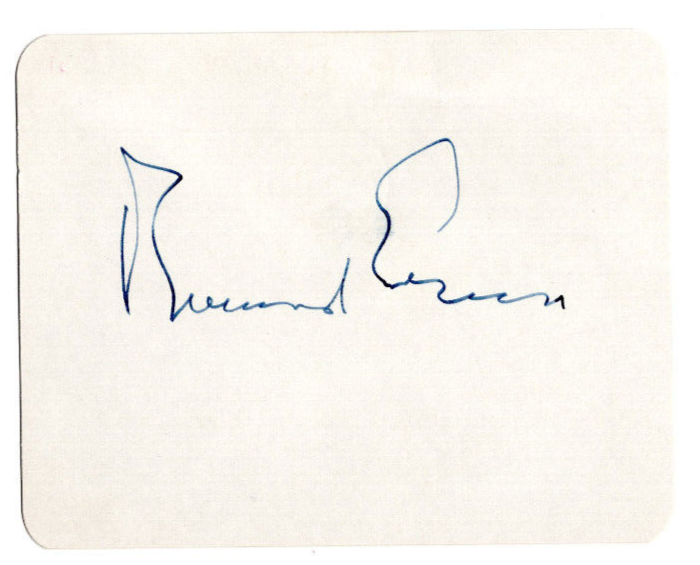 Bernard Grun Signed Card 1960 Autographed / Classical Composer