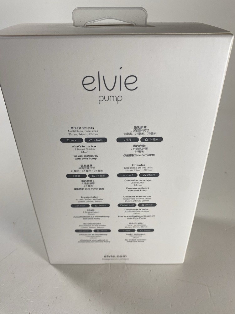 NEW - Elvie Pump Breast Shields 2 pack - 24mm
