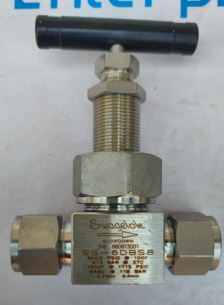 SWAGELOK SS-6DBS8 BLOWDOWN NEEDLE VALVE LOT OF 2