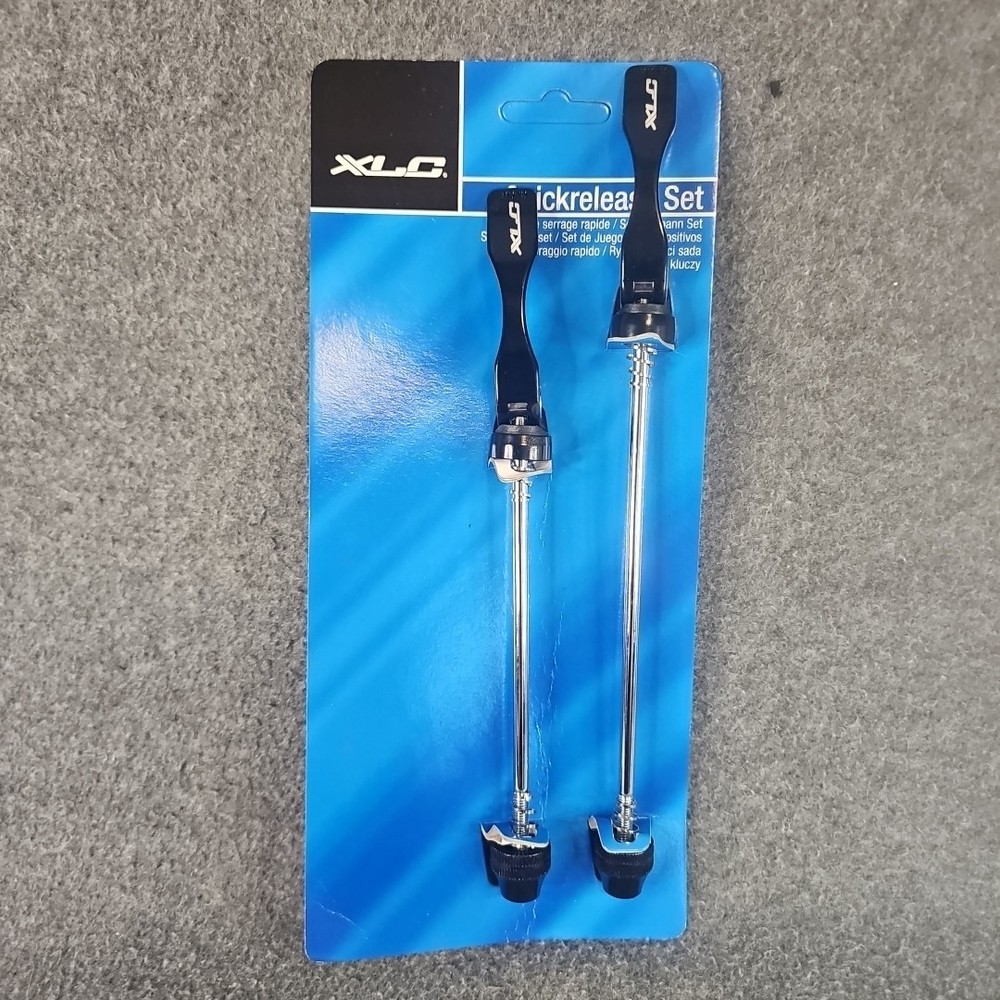 XLC Quick Release Bicycle Skewer Set (Front & Rear) Black / Silver