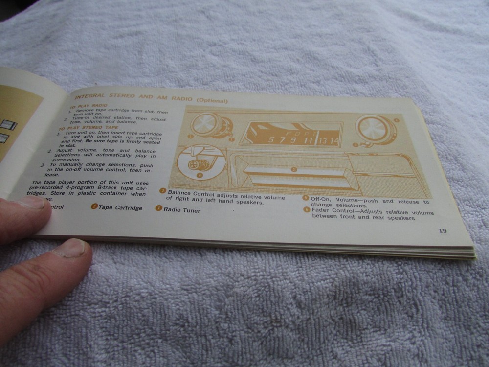 1967 Ford Owners Manual Original