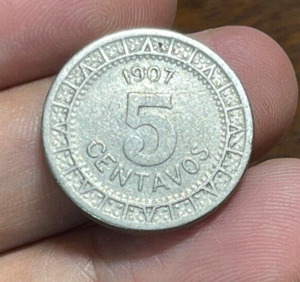 1907 Mexico 5 Centavos Coin