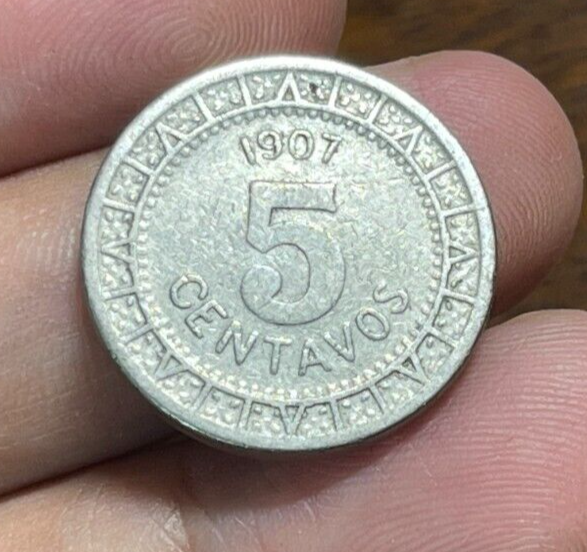 1907 Mexico 5 Centavos Coin