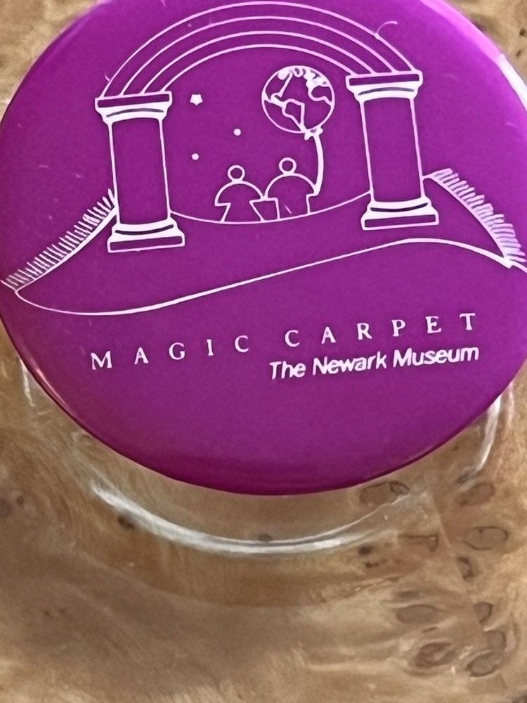 The Newark Museum Magic Carpet Souvenir Pinback Button Mini Pinback