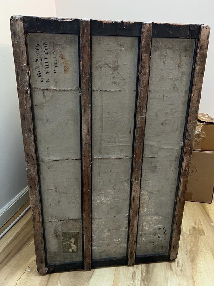 Louis Vuitton Steamer Trunk Monogram Canvas Antique Luggage