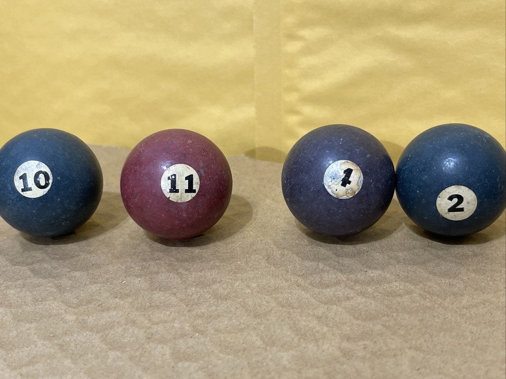 Mini Pool Balls Solid 1.5" Diameter Miniature Replacement ‘s VTG #’s 2,4,10,11