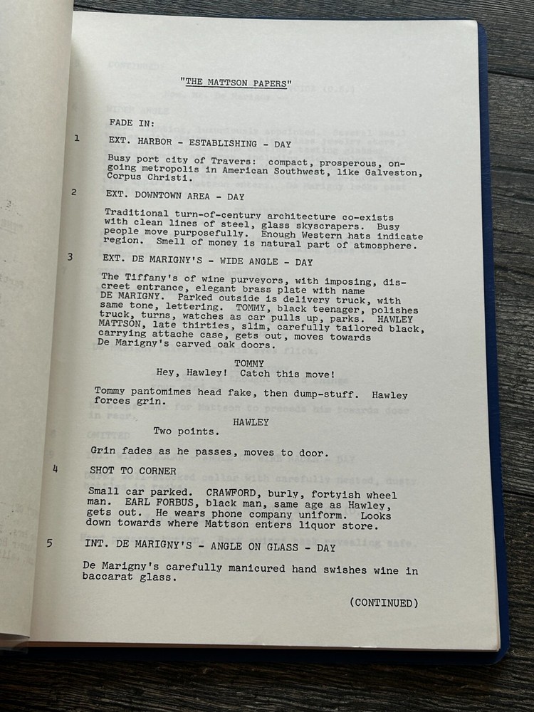 SEARCH TV Show Script The Mattson Papers Final Draft Jan 4 1973 Don Balluck