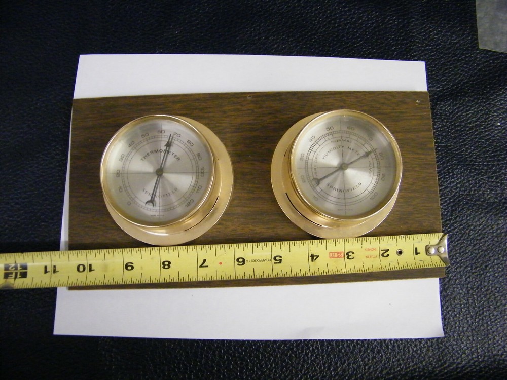 Vintage Springfield Instrument Thermometer & Humidity Meter