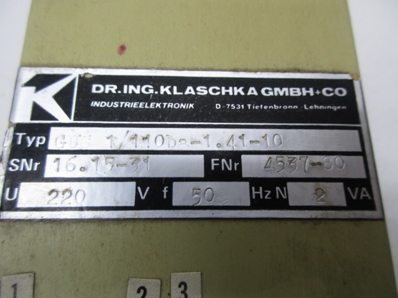 KLASCHKA GUS1/110BA-1.41-10 UNMP