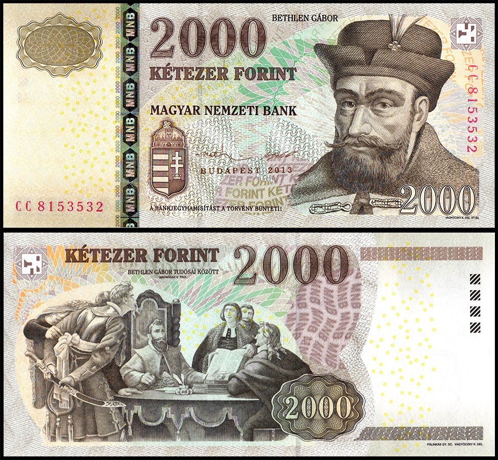 Hungary 2000 Forint, 2013, P-198e, UNC