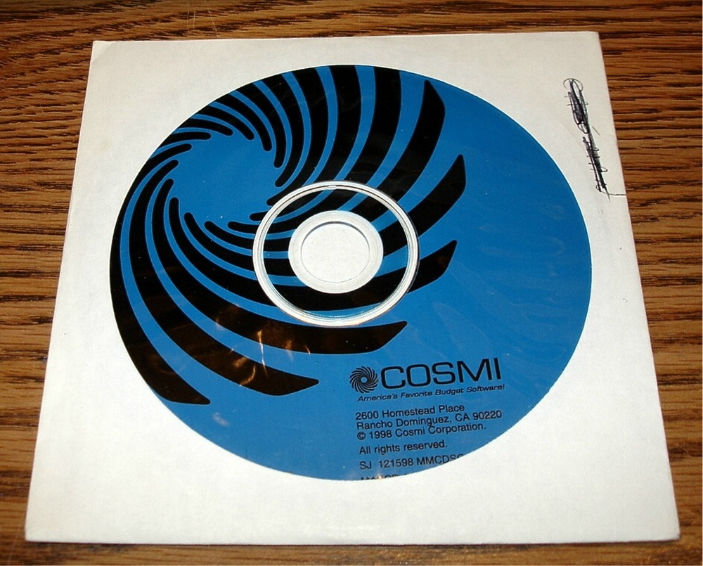 Cosmi - America's Favorite Budget Software - 1998 CD-ROM