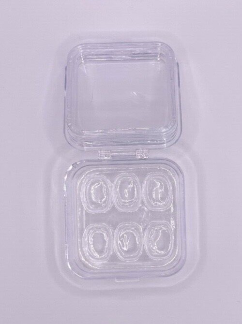 20 Pack, Denture False Teeth Membrane Case Container Hinged Display Box Jewelry