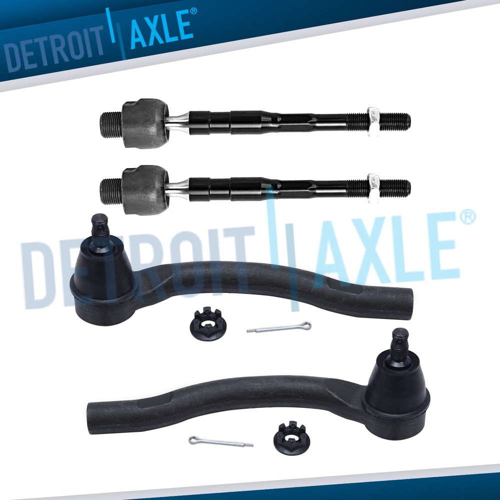 Front Inner & Outer Tie Rods for 2009 2010 2011 2012 2013 2014 2015 Honda Pilot