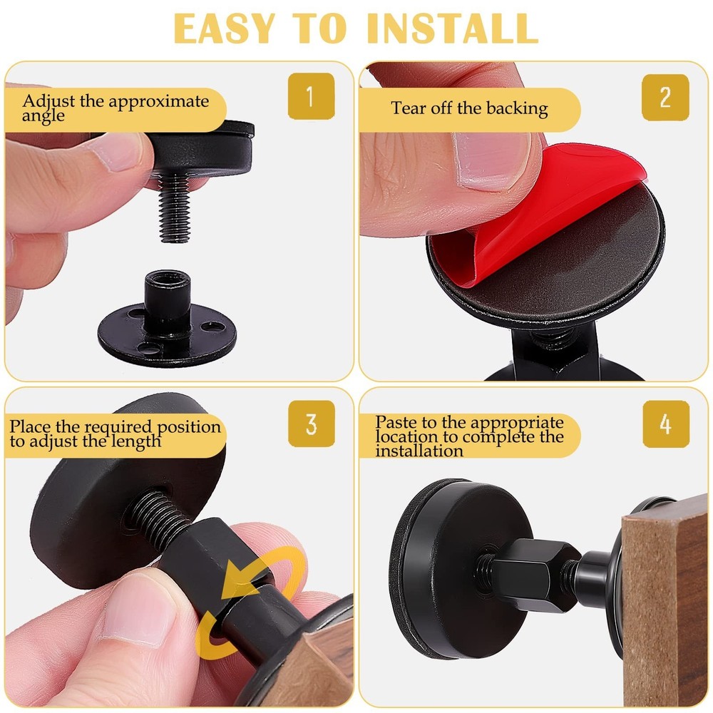 4 Pack Headboard Stoppers,Adjustable Threaded Bed Frame Anti-Shake Tool,Bed S...