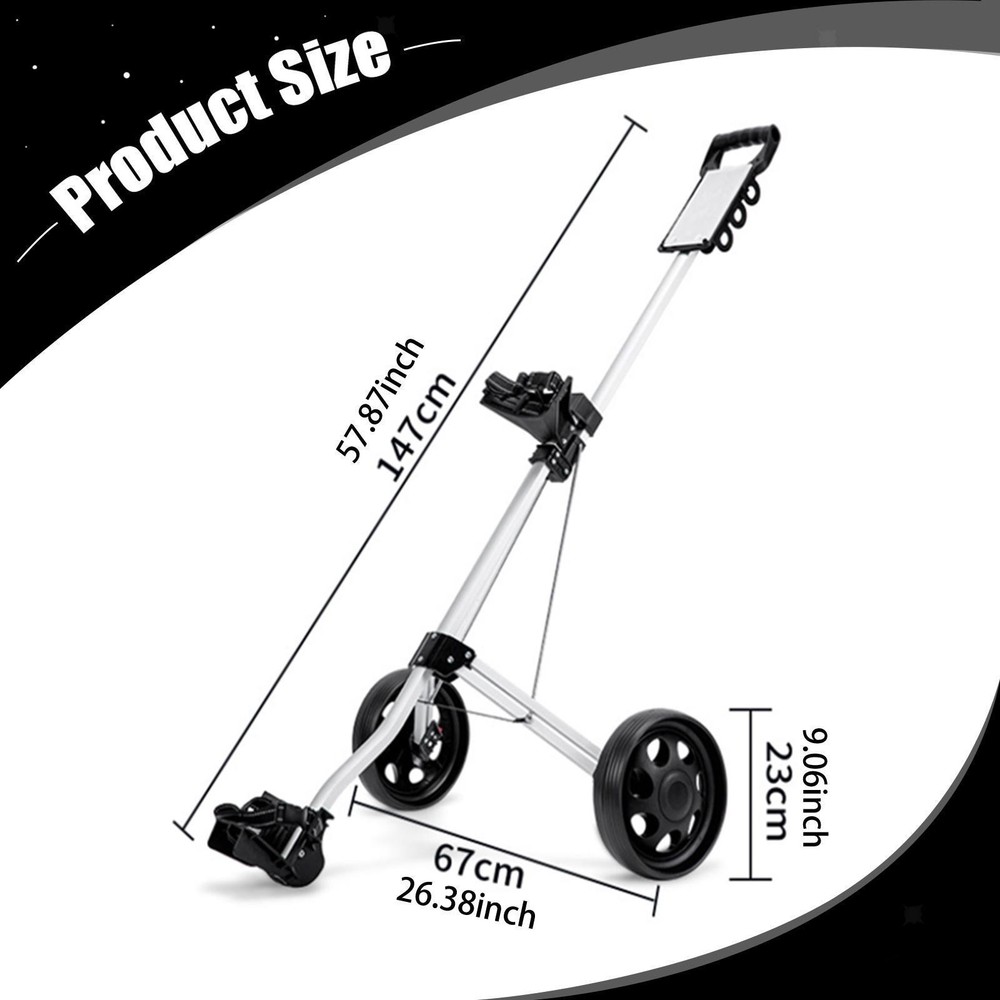 Golf Pull Push Cart Outdoor Folding Compact Multifunctional Golf Bag Cart