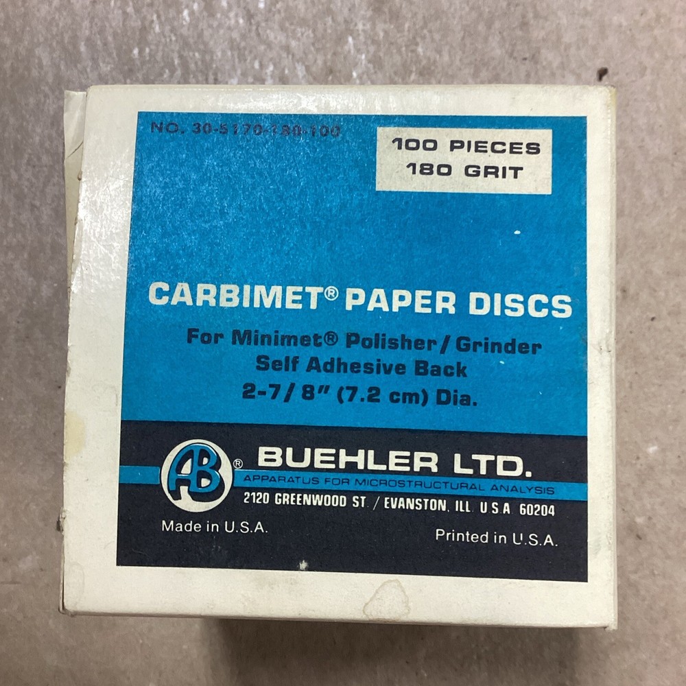 BUEHLER CARBiMET Self Adhesive Back 180 Grit 100 Pcs