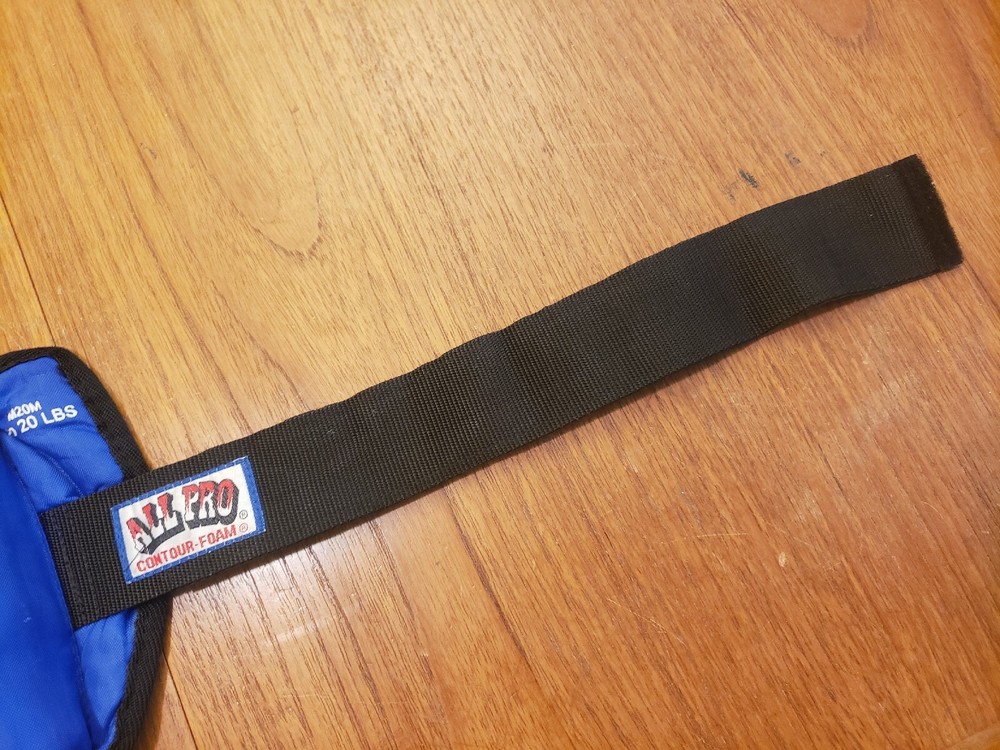 ALL PRO SINGLE 20LB - ADJUSTABLE ANKLE WEIGHT - COMPLETE