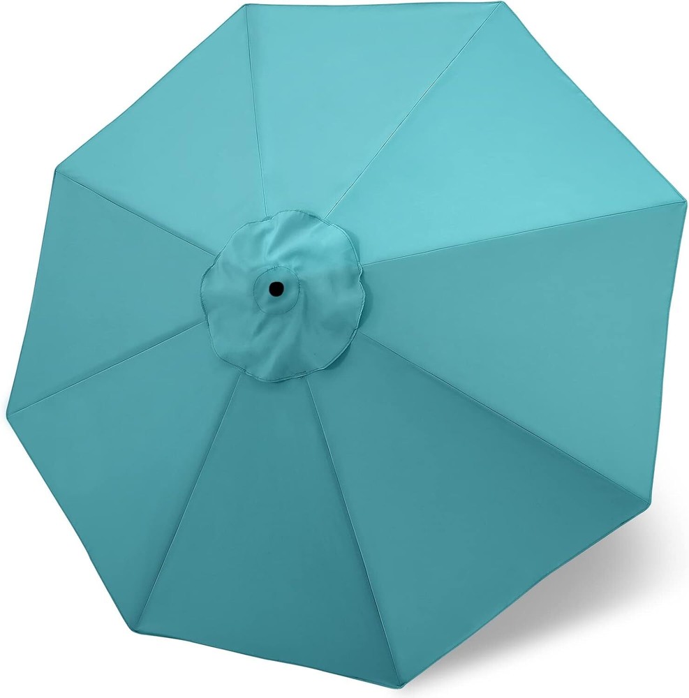MASTERCANOPY Patio Umbrella 9 ft Replacement Canopy for 8 9, Turquoise