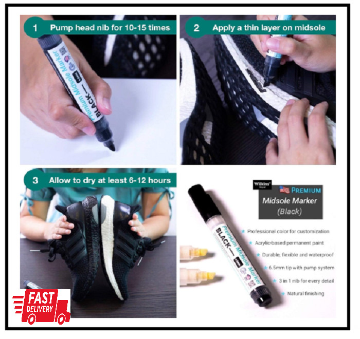 Premium Midsole Marker for Customization Paint on Leather, Suede, Fabric