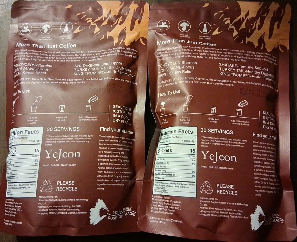 mushroom coffee powder 2 Pack