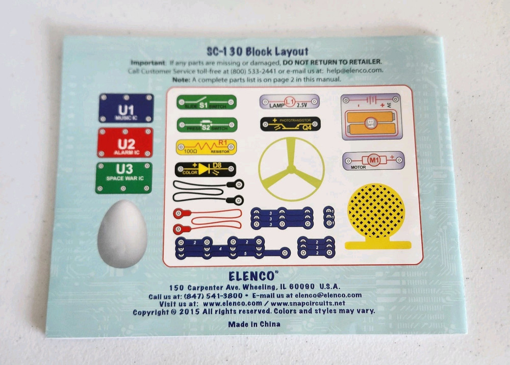 Snap Circuits Jr. Select Instruction Book Manual Only Projects 1 - 133 ~