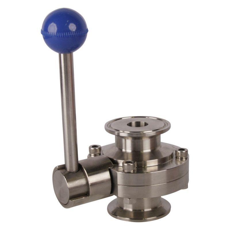 Sanitary Butterfly Valve | Tri Clamp 3/4 inch Pull Handle/EPDM Seat (2 Pack)