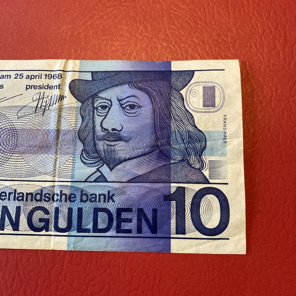 Netherlands- 10 Gulden- 1968