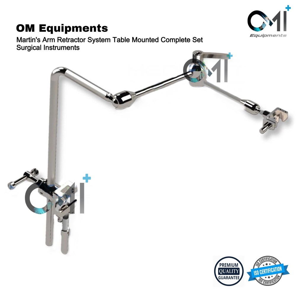 Martin's Arm Retractor System Table Mounted with Bed Holder Complete Set OldMed