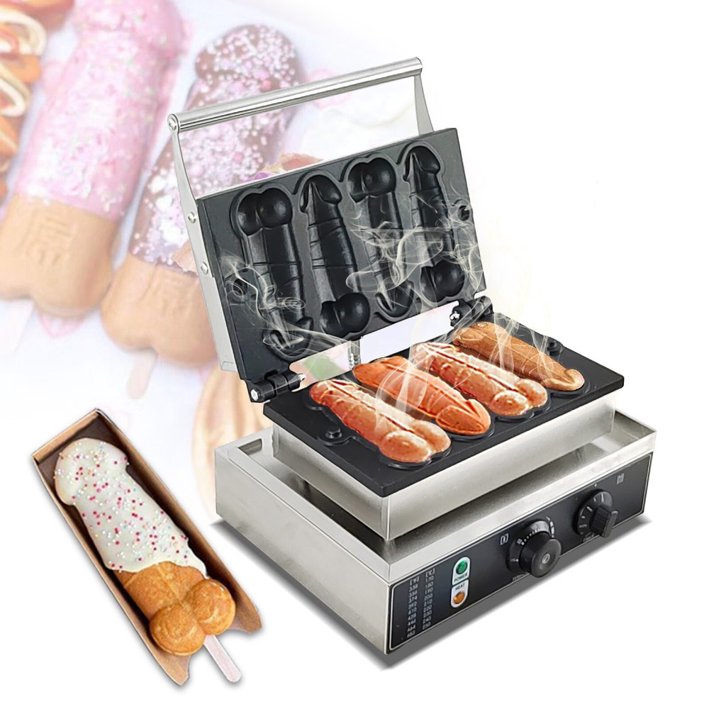 95% New Waffle Machine Waffle Iron sticks Maker-Strange Shape,4 Sticks