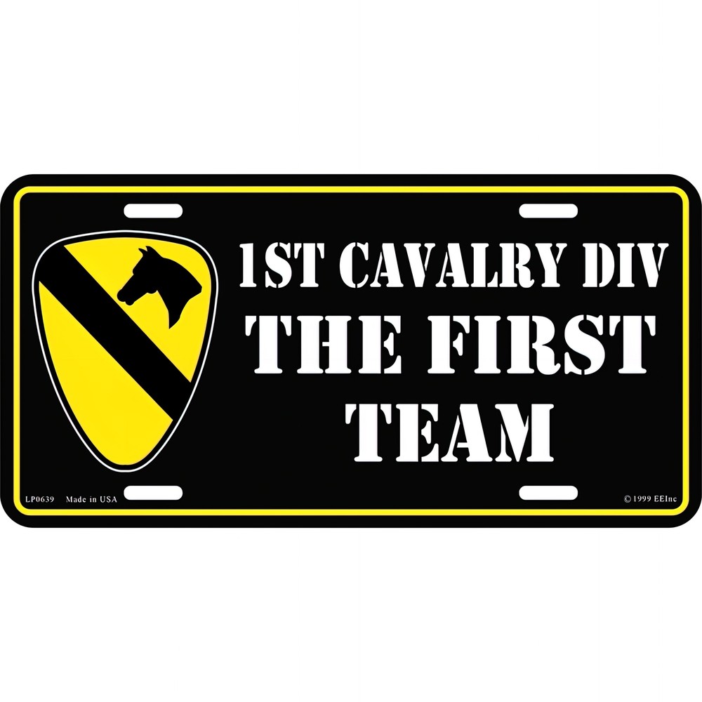 U.S. Army 1st Cavalry Division License Plate