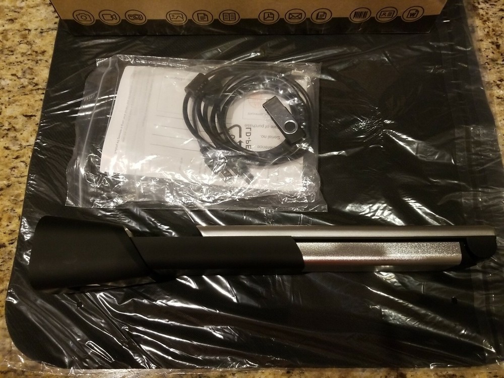 Document Camera Scanner Visual Presenter w/ Mat, LED Light, Microphone Portable