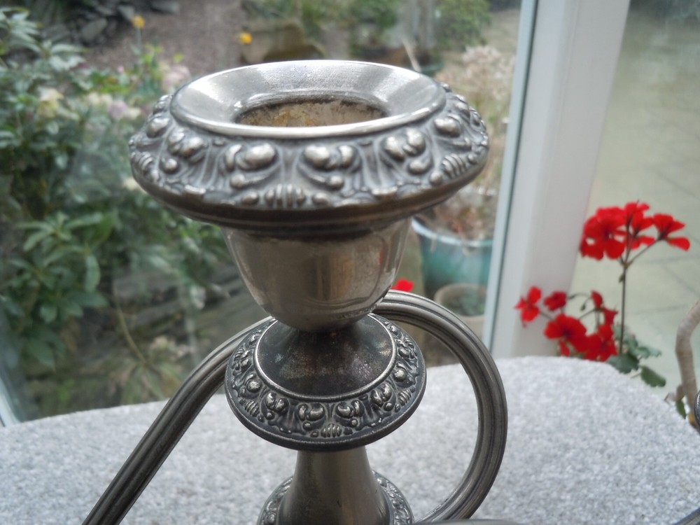 Silver Plated 3 arm Candelabra by Ianthe.