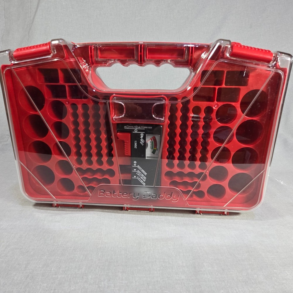 Battery Daddy, 150 Battery Storage System with Built in Battery Tester