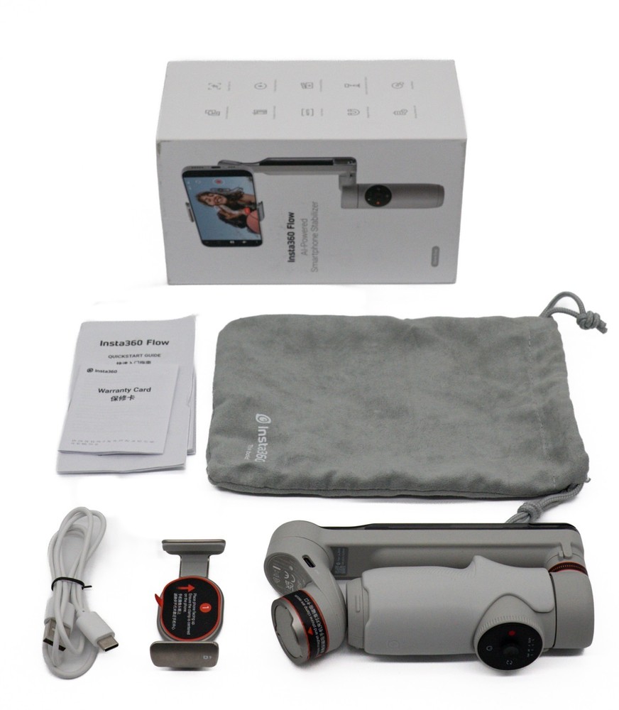 Insta360 Flow AI Tracking Smartphone Gimbal Stabilizer Stone Gray Excellent