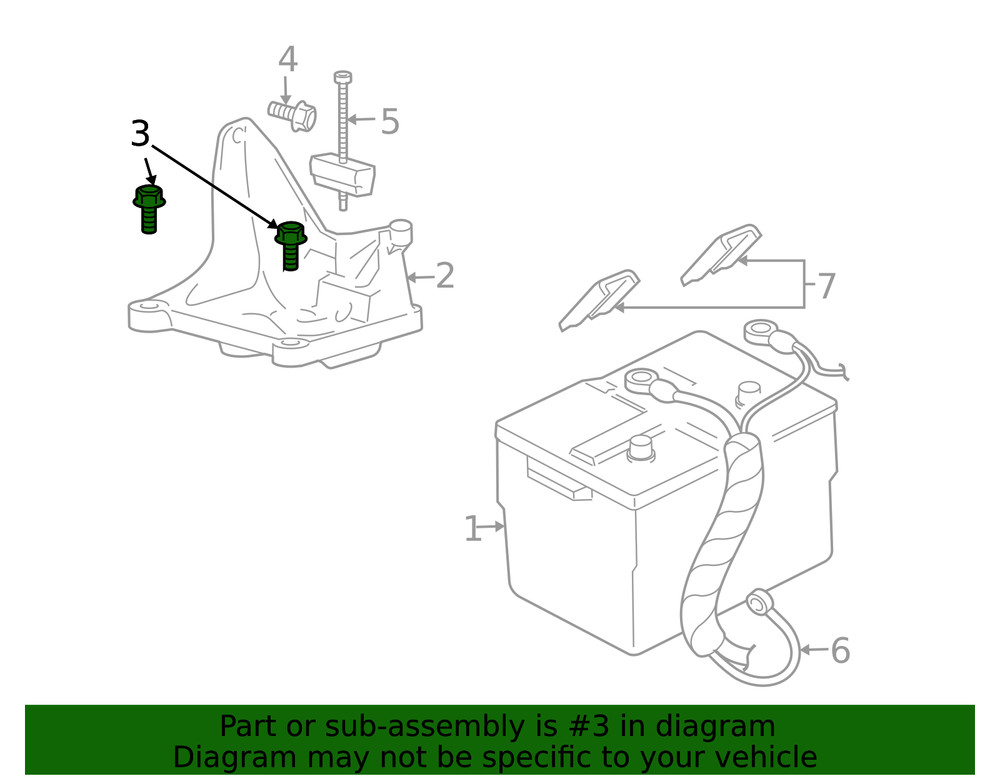 Genuine Ford Battery Hold Down Bolt N808480S439