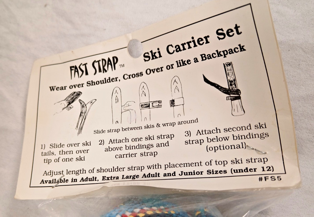 Fast Starp Ski carrrier set, geometeric patten, NIB