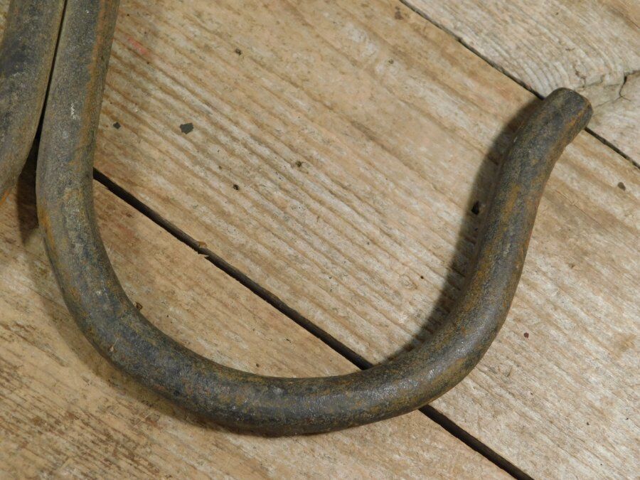 Antique Primitive Forged Iron Barn Hook Unique Shape