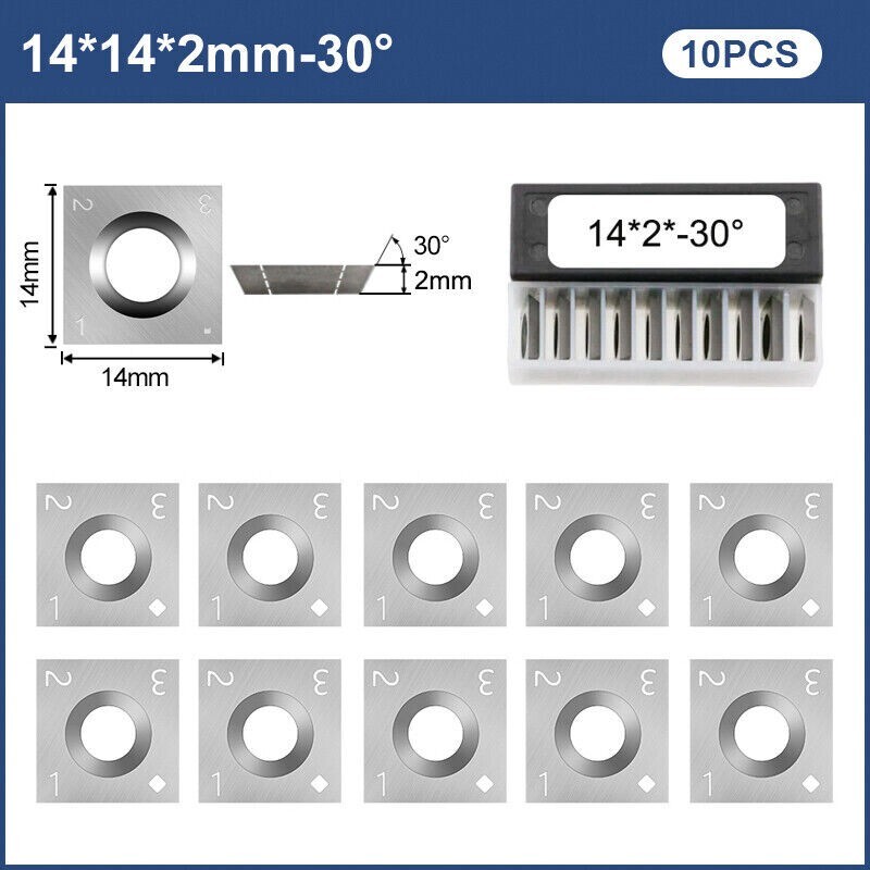 14mm Square Carbide Inserts Cutter Replacement Woodworking Lathe Turning Tool