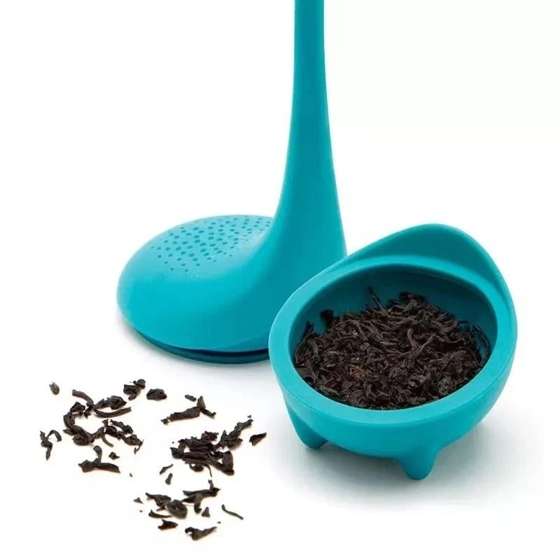 2PC Tea Infuser Tea Strainer Loose Leaf Filter Long Handle Standing Silicone US