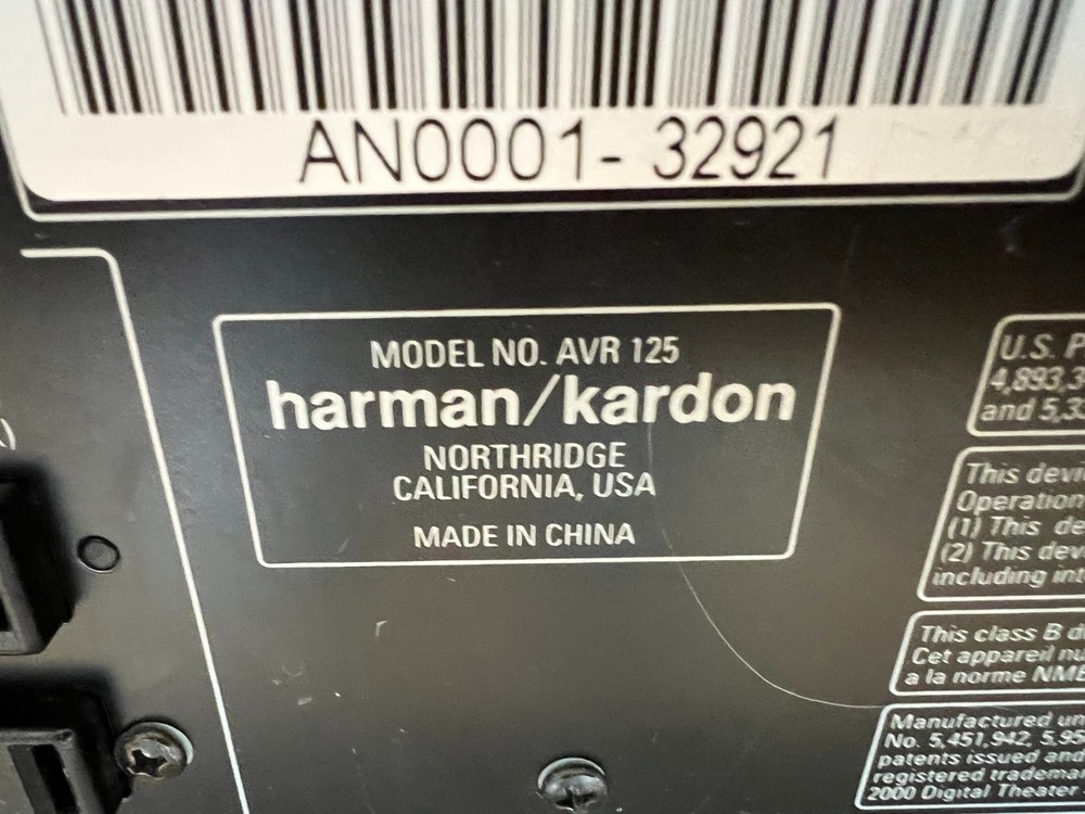 Harman/Kardon AVR 125 Receiver
