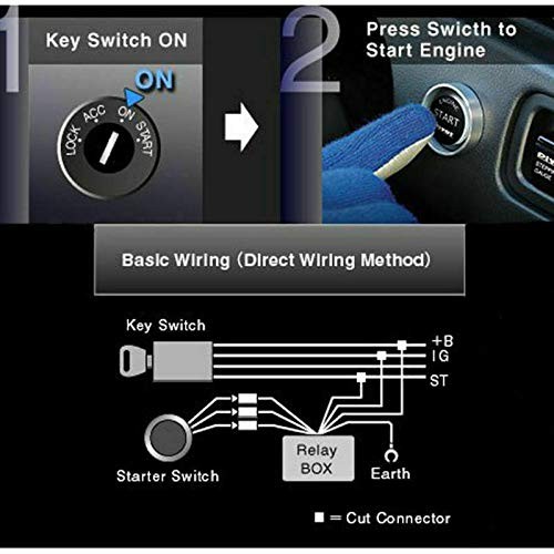 Push Start Button, Car 12V LED Engine Start Push Button Switch Ignition Input