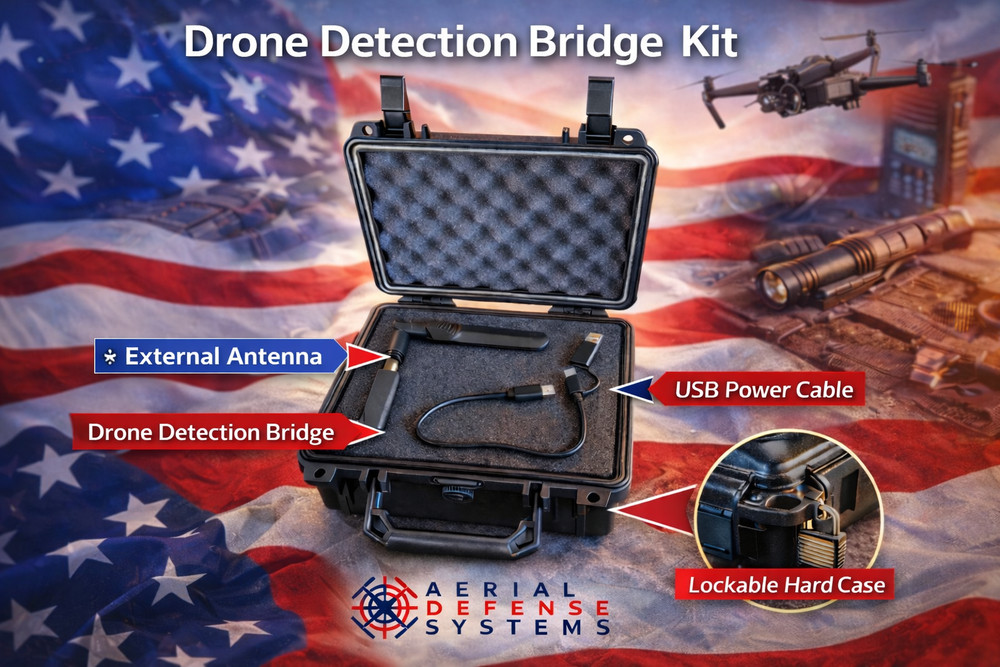 Drone Detection & Tracker Bridge – Handheld Remote ID Receiver for iOS & Android