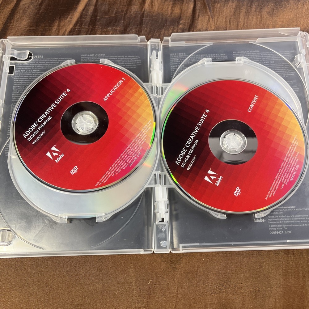 Adobe Creative Suite 4 CS4 Design Premium Windows PC Full Retail DVD No Serial #