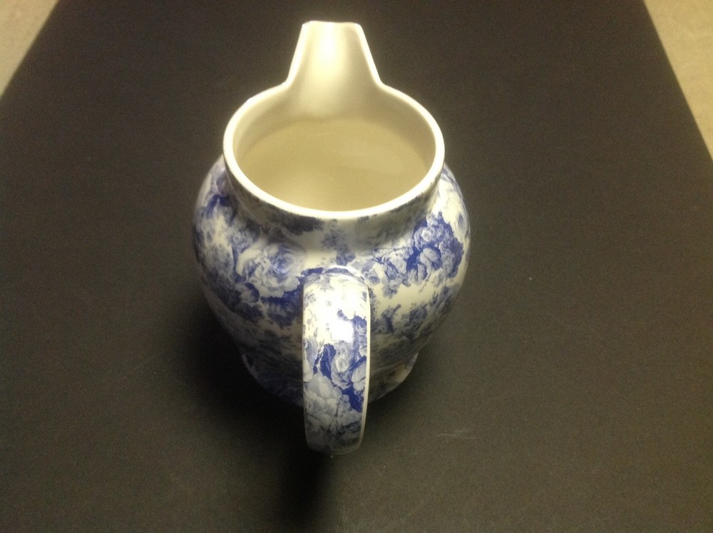 Arthur Wood Blue And White Rose Pattern Pitcher